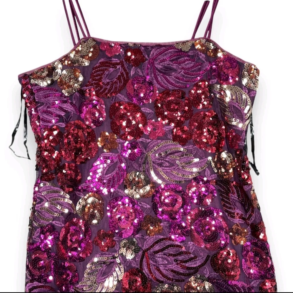 Johnny Was Jade Sequined Mesh Mini Party Dress Boho Chic NWT Size Small - Picture 3 of 11